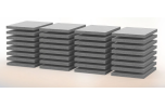Lot de plaques en Granit Noir Fin avec finition flammée