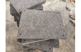 Lot de plaques en Granit Noir Fin avec finition flammée