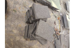 Lot de plaques en Granit Noir Fin avec finition flammée