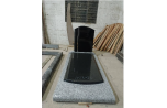 Monument GPG 283 en Granit Jasmine White et Noir Fin