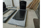 Monument GPG 283 en Granit Jasmine White et Noir Fin