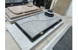 Monument GPG 408 en Granit Jasmine White et Noir Fin