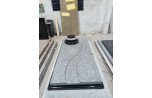 Monument GPG 408 en Granit Jasmine White et Noir Fin