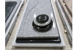 Monument GPG 408 en Granit Jasmine White et Noir Fin