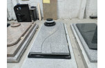 Monument GPG 408 en Granit Jasmine White et Noir Fin