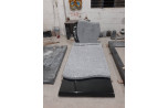Monument GPG 249 en Granit Jasmine white et noir fin